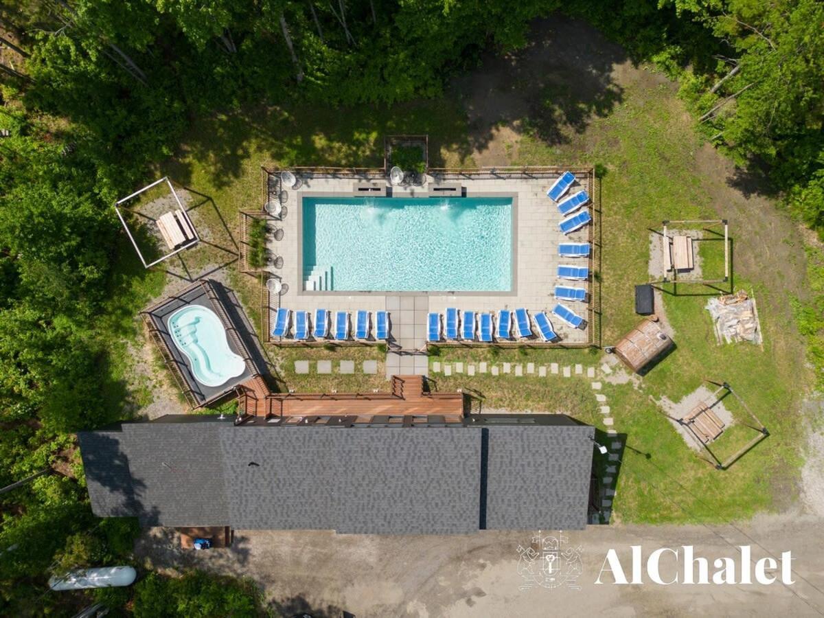 Chalet Bellevue Luxe Avec Spa Et Local A Velo Pont-Rouge Exteriér fotografie