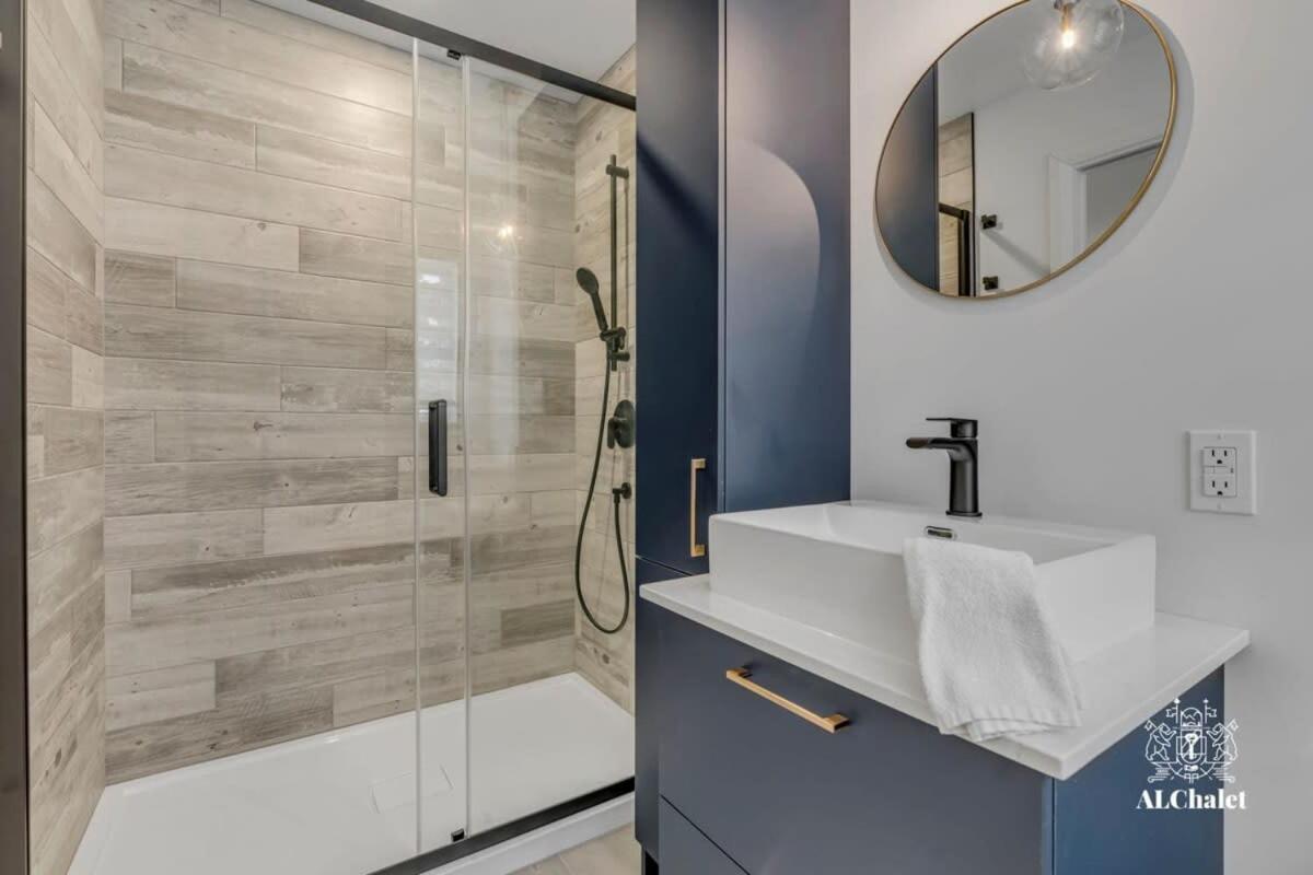 Chalet Bellevue Luxe Avec Spa Et Local A Velo Pont-Rouge Exteriér fotografie