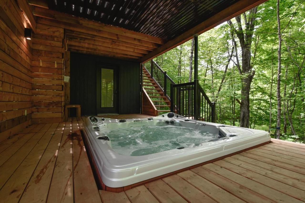 Chalet Bellevue Luxe Avec Spa Et Local A Velo Pont-Rouge Exteriér fotografie